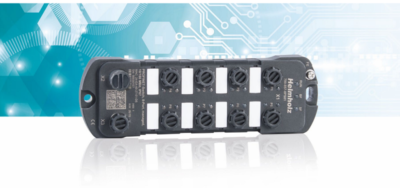 Profinet switch IP67, managed 8 port M12 100 Mbit 700-857-8PS01 của Helmholz - body