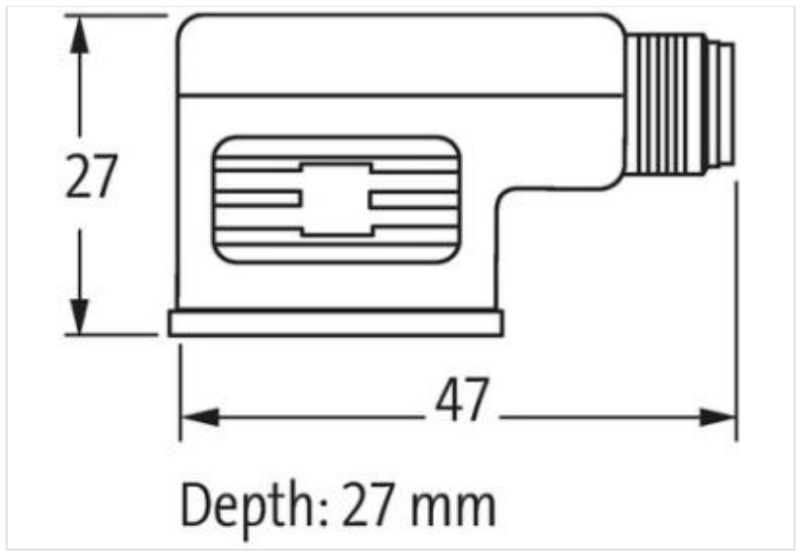 Adapter M12 male - đầu nối van điện từ form A MSUD Murrelektronik 7000-41421-0000000 - body2