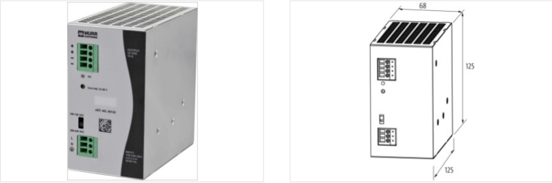 Bộ nguồn 1 pha 24 VDC 10A Murrelektronik Eco-rail-2 85135 - detail