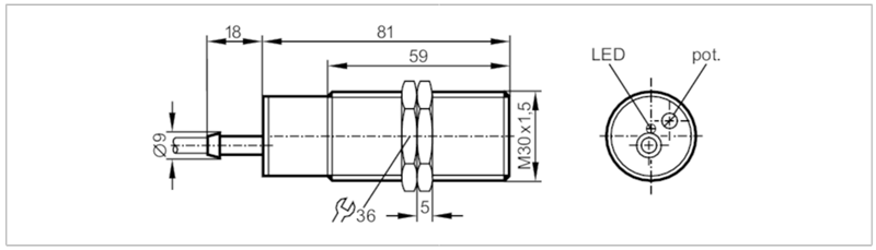 Cảm biến điện dung IFM KI0020 - header - dimension