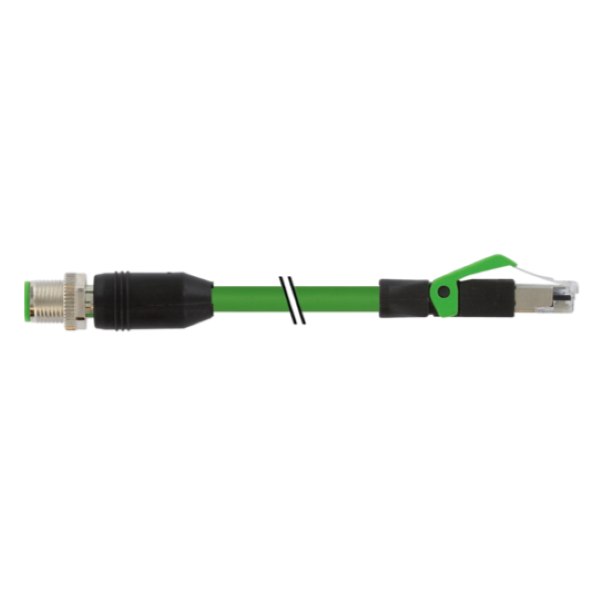 Cáp 8m chuyển đổi đầu nối M12 male D-code-RJ45 của Murrelektronik 7000-44711-7940800 - header