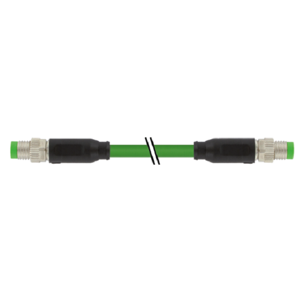 Cáp chống nhiễu 0.1m có đầu nối M8 male-M8 male A-code của Murrelektronik 7000-89701-7910010 - HEADER