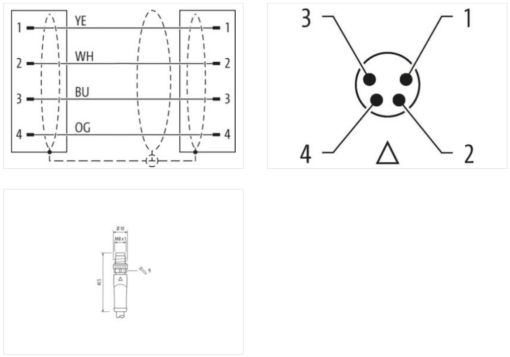 Cáp có đầu nối M8 male-M8 male A-code, cáp 1.5m Murrelektronik 7000-89701-7910150 - body