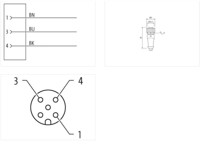 Đầu nối M12 female A-code có cáp 11m Murrelektronik 7000-12181-6131100- body