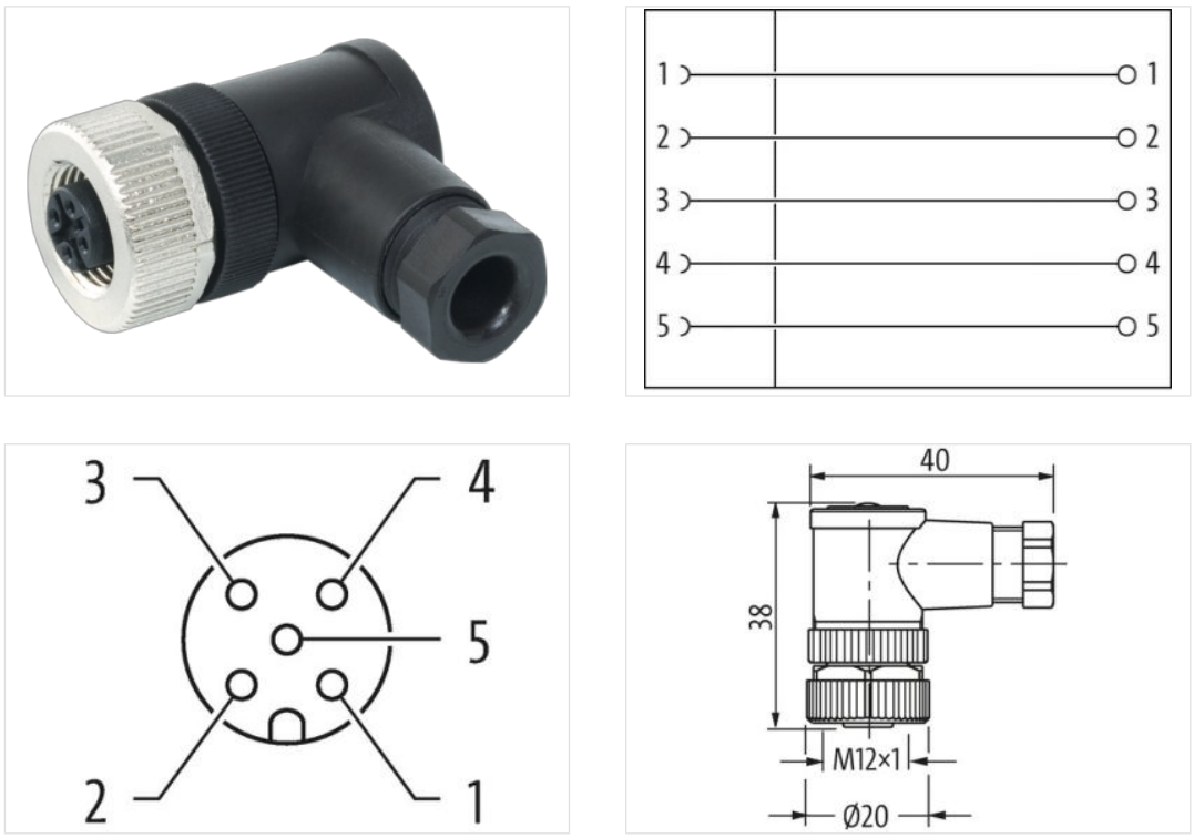 Đầu nối M12 female field-wireable Murrelektronik 7000-13001-0000000 - body