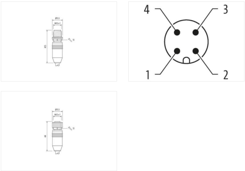 Đầu nối Murrelektronik M12 male 0° M12 female 0° A-cod 7000-40501-3310150 body2