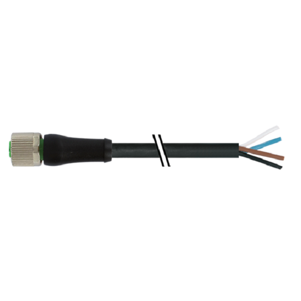 Đầu nối nguồn M12 female 4 chân T-code có cáp 20m của Murrelektronik 7000-P7221-P072000 - HEADER