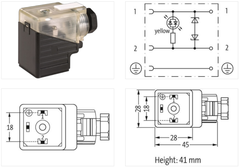 Đầu nối van điện từ form A FIELD-WIREABLE SVS 7000-29001-0000000 - body