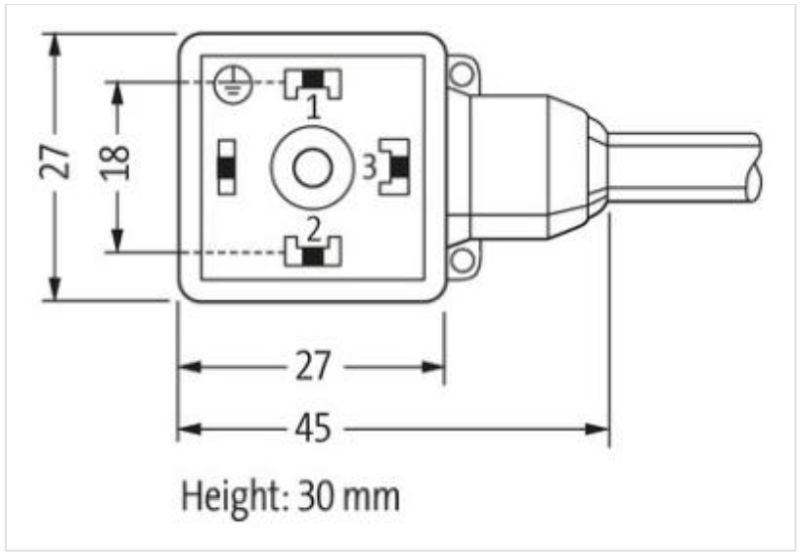 Đầu nối van điện từ form A có cáp 10m Murrelektronik MSUD 7000-18121-2181000 - body 2