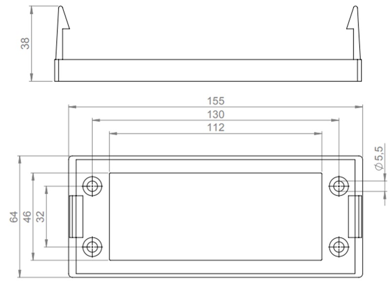 Khung đầu vào cáp KEL-SNAP IP54 của Icotek 42042 - kích thước