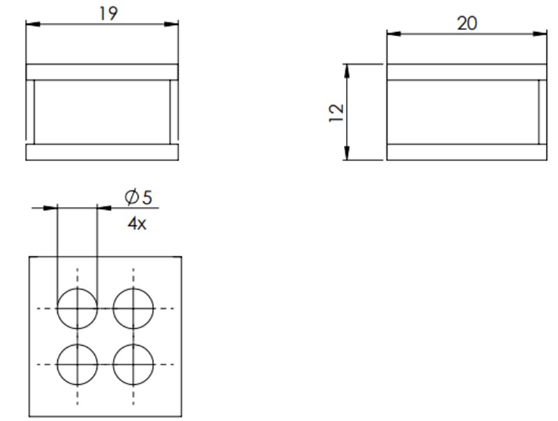 Miếng đệm 4 cáp 5mm vào tủ điện QT của Icotek 42584 - detail