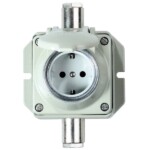 Ổ cắm 2 cực+PE 16A 250 VAC cho tàu biển của Wiska 10040128 - header
