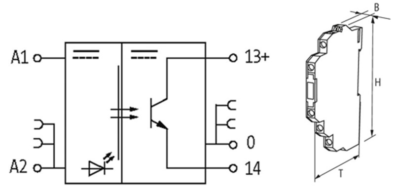 Rơ-le quang 24 VDC 2A Murrelektronik 52503 - detail