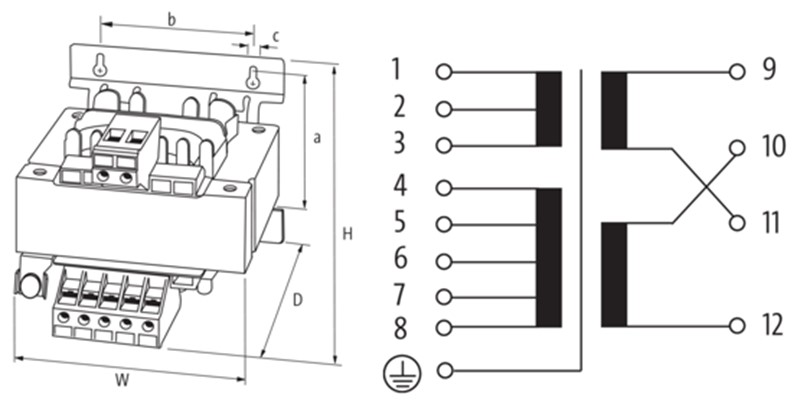Biến áp 1 pha 500 VA Murrelektronik 86148 - detail