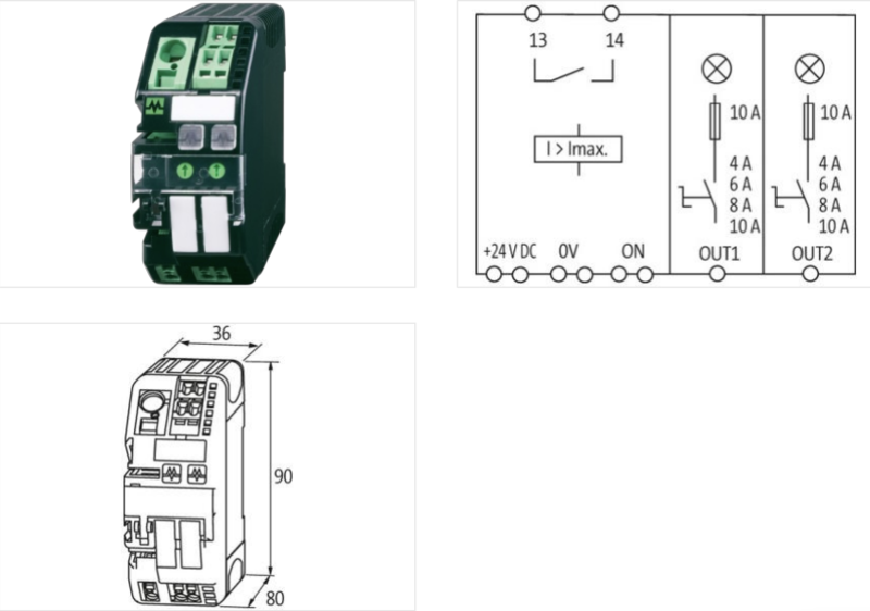 Bộ bảo vệ nguồn DC 24V 10A 2 kênh chỉnh được 9000-41042-0401000- detail