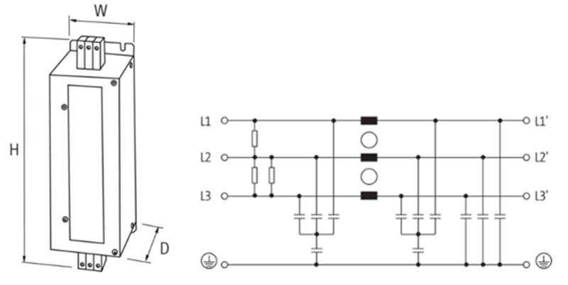 Bộ lọc nhiễu điện từ EMC 3 pha 3 dây 25A của Murrelektronik 10533 - detail