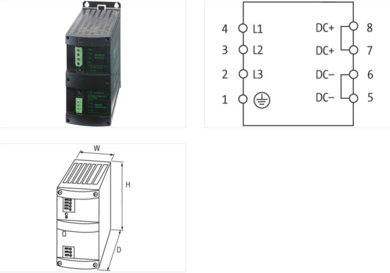 Bộ nguồn 3 pha 24 VDC 40A của Murrelektronik MCS-B 85099 - detail
