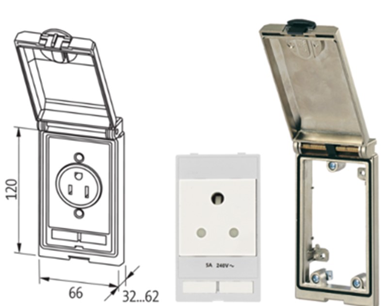 Bộ ổ cắm giao diện mặt tủ điện MSDD 4000-68113-3210000 - detail