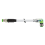 Cáp 0.6m có đầu nối M8 male 0°-M8 female 90° A-cod có LED 7000-88041-2300060 - header