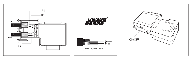 Đầu nối PROFIBUS 90° có LED của Helmholz 700-972-7BA12 - DETAIL