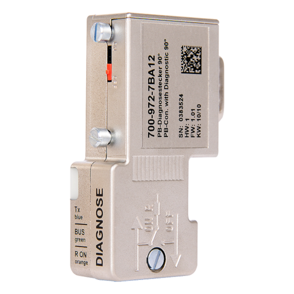 Đầu nối PROFIBUS 90° có LED của Helmholz 700-972-7BA12 - HEADER
