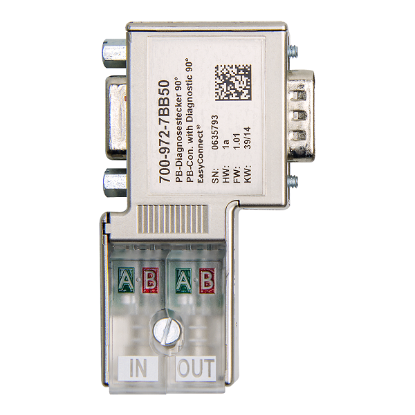 Đầu nối PROFIBUS 90° có giắc cắm PG và LED của Helmholz 700-972-7BB50 - HEADER