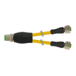 Đầu nối kiểu Y M12 male - 2 x M12 female A-code, 0.6 m cáp, màu vàng 7000-40821-0500060 - header