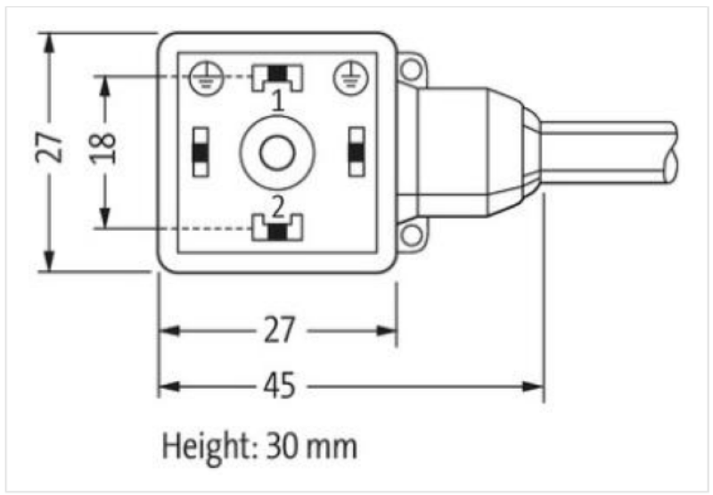 Đầu nối van điện từ form A có cáp 1.5m MSUD 7000-18021-2160150 - body2