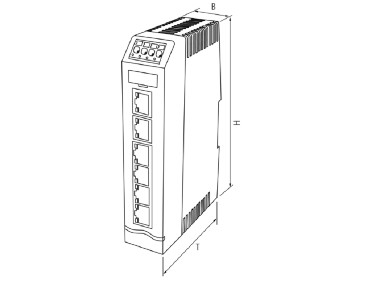 Ethernet switch 6 cổng RJ45 họ Xelity 58811 - DIMENSION