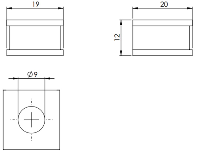Miếng đệm cáp 9mm vào tủ điện QT của Icotek 42509 - kích thước
