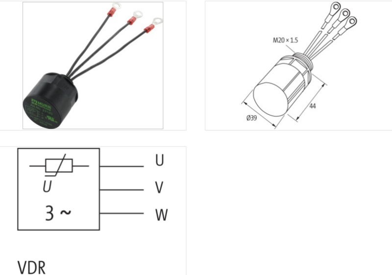 Bộ dập xung hồ quang VDR cho mô-tơ 3 pha 10kW 23145 - detail
