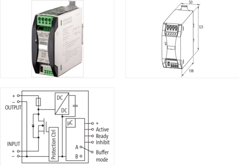 Bộ đệm nguồn DC 48V 20A 100ms Emparro cap buffer 85459 - detail