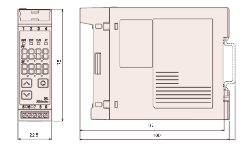 Bộ điều khiển nhiệt độ kiểu lắp DIN-rail ngõ ra SSR có truyền thông RS-485 DCL-33A-S/M, C5 - detail