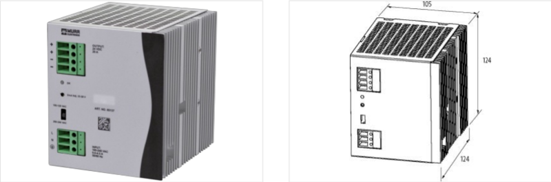 Bộ nguồn 1 pha DC 24V 20A Eco-rail2 85137 của Murrelektronik - detail
