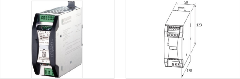 Bộ nguồn DC 48V 2,5A 1 pha Emparro 85437 - detail