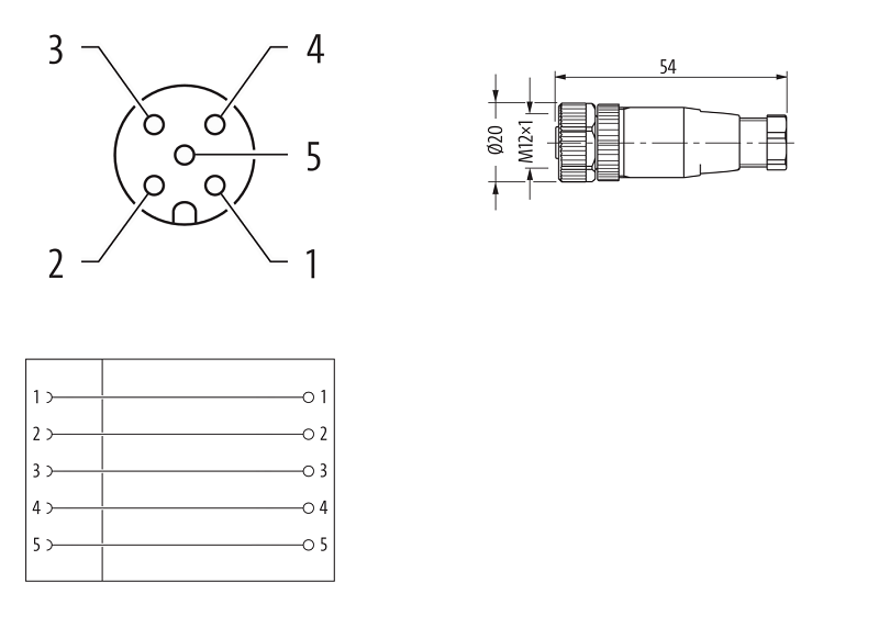 Đầu nối Murrelektronik M12 female 0° A-cod 7000-12962-0000000 - DETAIL
