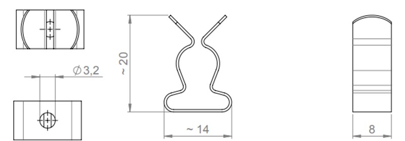 Kẹp cáp thoát nhiễu điện từ cáp 11mm 36205 - detail