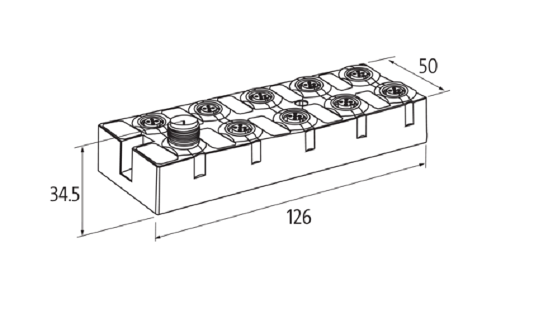 Khối I/O mở rộng Cube67 16 DIO cấu hình được 56601 - DIMENSION