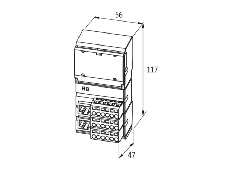 Mô-đun IO phân tán mạng Profinet DI8 Cube20 56006 - DIMENSION