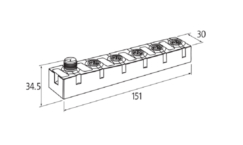 Mô-đun IO phân tán mở rộng 8DIO Cube67 56631 - DIMENSION