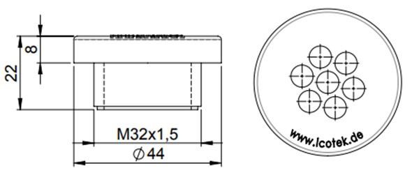 Ốc siết cáp nhiều đầu vào KEL-DPZ 43734 của Icotek - detail