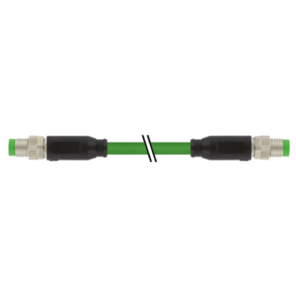 Cáp mạng bọc chống nhiễu 5m có 2 đầu nối M8 male 0° - M8 male 0° A-code 4 chân 7000-89701-7910500 - header
