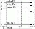 Flange M12 Female / RJ45 Male 0° - Image 2