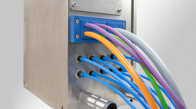 Icotek Ngõ vào cáp kiểu tách ghép (split cable entry plate) KEL-ER-BL - ứng dụng 1