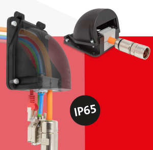 Icotek - ngõ vào cáp 90° (KEL-FW Split bulkhead for 90° cable entry) - header