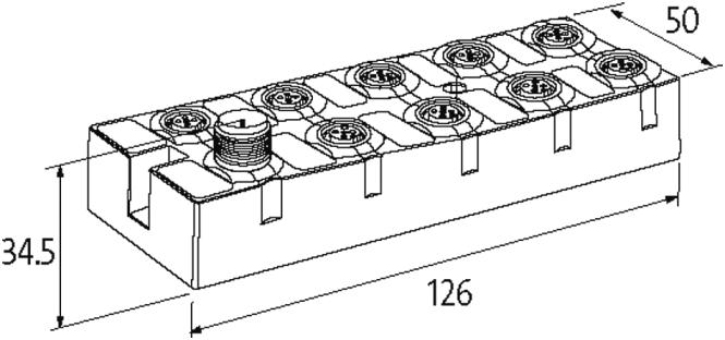 Cub67 I/O extension module Murrelektronik 56601 - kích thước