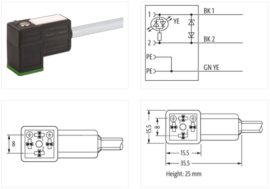 Valve plug (đầu nối van) Murrelektronik 7000-80021-2360300 - detail