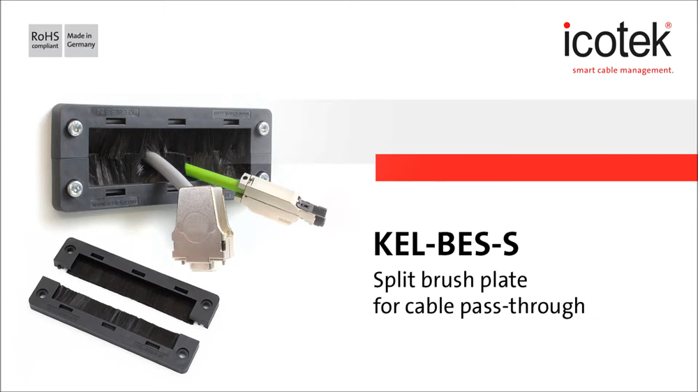 Icotek ngõ vào cáp tích hợp chổi chống bụi KEL-BES-S series