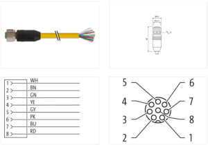 Đầu nối Murrelektronik M12 female 0° A-cod 7000-17041-1141000 - hình ảnh chi tiết
