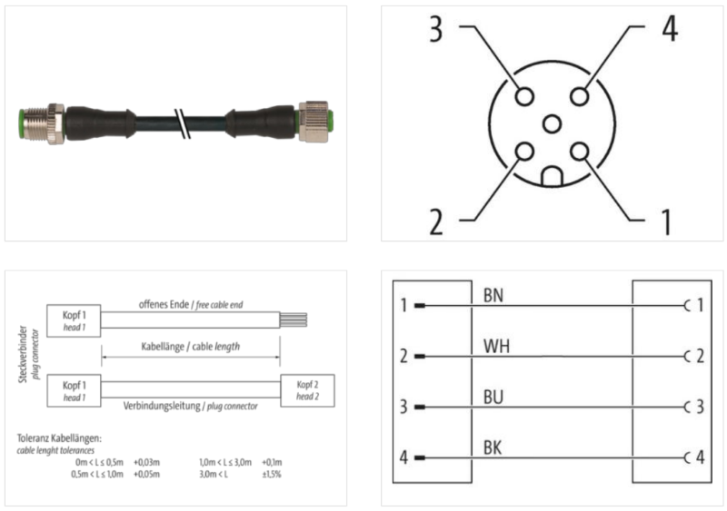 Đầu nối M12 có cáp Murrelektronik 7000-40021-6141000 - detail